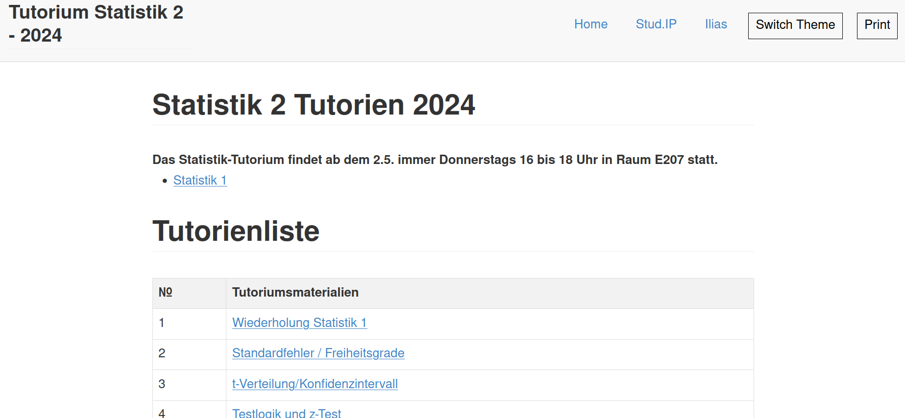 Statistics 2 Tutorial Materials